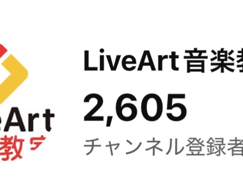 東京の音楽教室・YouTube登録者2600人を突破